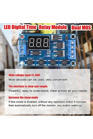 Yulong Reedark Çift Mos Led Zamanlayıcı Röle Modülü - 15a 400w