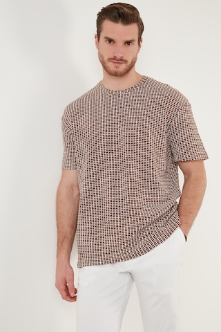 Buratti Pamuklu Regular Fit Bisiklet Yaka Erkek T Shirt Cf24S218033 Kahve