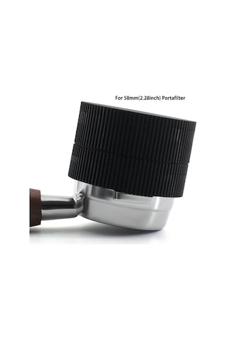 Topshop1 Siyah 58 Mm 3d Baskılı Dikey Çizgili Planetary Manyetik Kahve Dağıtıcı Seti 10 Yedek İğneli Espresso Wdt Aracı 51mm 53mm 54mm Uyumlu Siyah