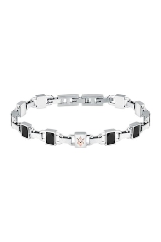 Maserati Jm424atz41 Erkek Bileklik Gümüş - Siyah