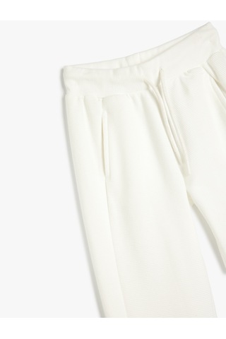 Koton Beli Bağlamalı Cep Detaylı Basic Jogger Eşofman Altı Ekru 5skb40083tk Ekru