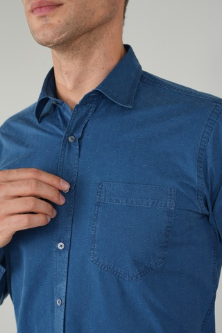 Bisse Erkek Uzun Kollu Spor Yaka Denim Gömlek Gmjean252167 D39 Lacivert