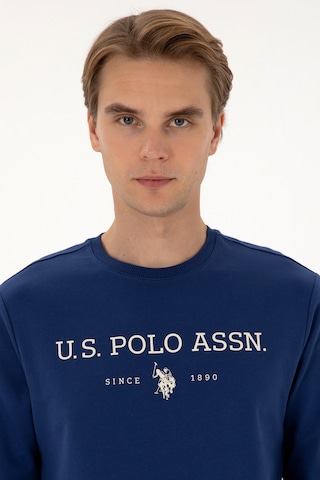 U.S. Polo Assn. Erkek Regular Fit Bisiklet Yaka İndigo İnce Basic Sweatshirt 50313743-VR028