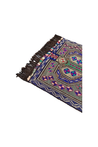 El Dokuma Sıfır Mut Kilimi 105x130 Renkli Kök Boya Kilim