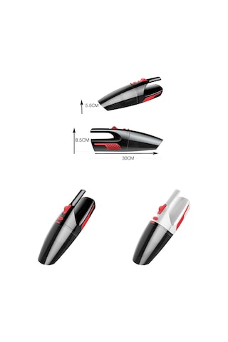 Cs1016 120w Akülü Kuru Islak Araba Işıklı El Tipi Elektrikli Süpürge Siyah