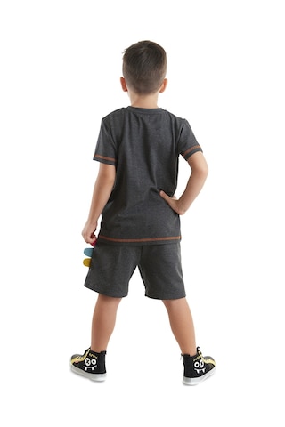 Denokids Rawr Dino Erkek Çocuk T-shirt Şort Takım Çok Renkli