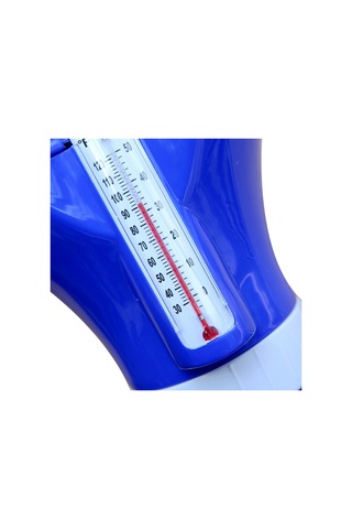 Yifomall 8 İnç Su Sıcaklığı Ölçerli Klor Tablet Dağıtıcı - Pp Malzeme, Mavi+beyaz Renk