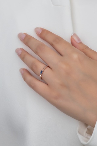 Gümüş Prenses Yüzük Rose Gold Kaplama 925 Ayar Gümüş Rose Gold (511780062)