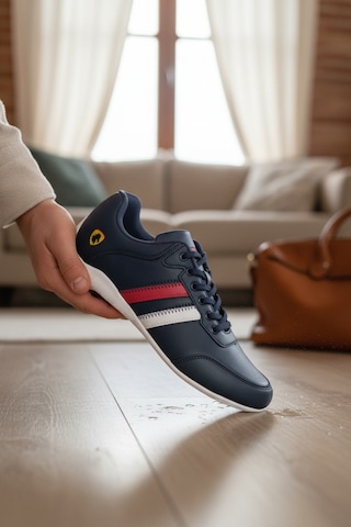 Enoch Ferrari Motosport İnce Tabanlı Sneaker Spor Beyaz