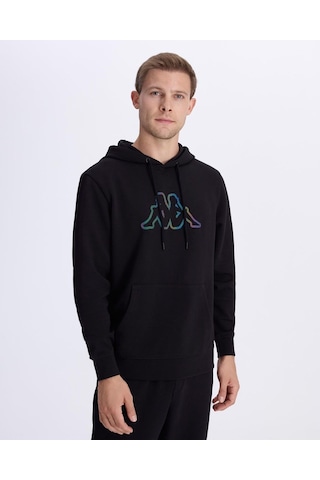 Kappa Logo Brıan Hoodıe Black Man Hoodıe 361x1kw-005 Siyah