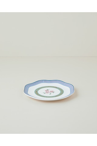 English Home Botanical Romance New Bone Pasta Tabağı 20 Cm Mavi - Yeşil