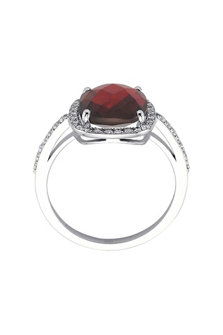 Sirius Pırlanta Ve Yastık Kesim Garnet Taşlı Yüzük 0804R0318