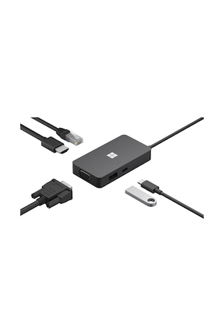 Microsoft Surface Usb-c Travel Hub Çoğaltıcı , Port:ethernet, Hdım, Vga, Usb-a, Usb-c - 161-00010