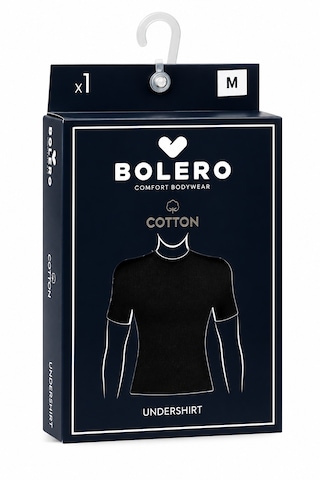 Bolero %100 Pamuk Premium Siyah Penye Atlet
