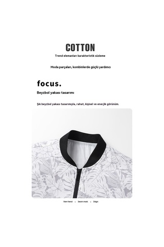 Erkek İlkbahar Ve Sonbahar Beyzbol Yaka Uzun Kollu Günlük Hırka Ceket Mavi