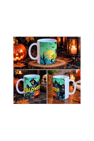 Halloween Temalı Kupa Beyaz - 931337487 Beyaz Halloween Temalı Kupa Beyaz - 931337487 Beyaz