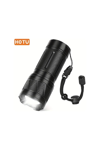 Xuweiwei Hotu Super Led Feneri Yüksek Lümen 5 Mod Usb Şarjlı Black Dayanıklı Alüminyum Taktik Fener Altın