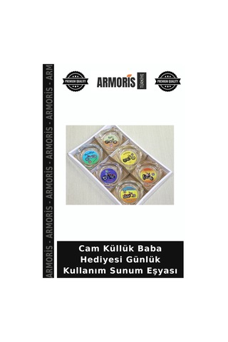 Cam Küllük Baba Hediyesi Günlük Kullanım Sunum Eşyası