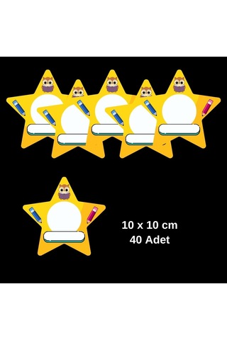 Öğrenci Yaka Ve Dolap İsim Kartları 01 40'lı Paket