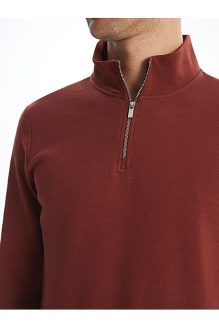 Lcwaıkıkı Classic Turuncu Dik Yaka Erkek Sweatshirt