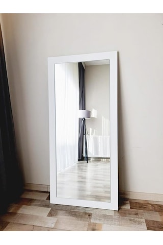 Dfn Wood Mdf Dikdörtgen Beyaz Duvar Salon Boy Aynası 140x60 Cm Çok Renkli