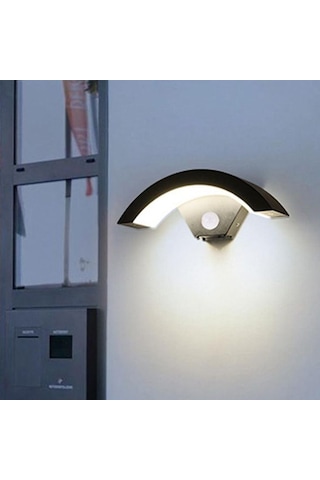 Elektrikle Çalışır, Sensörlü 24 Watt İç Ve Dış Mekan Led Duvar Aplik 3000k G. Işığı Led Armatür Gün Işığı - Sarı