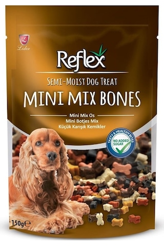 Reflex Mini Mix Bones Yarı Islak Köpek Ödül Kemiği 150 G Reflex Mini Mix Bones Yarı Islak Köpek Ödül Kemiği 150 G
