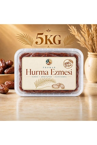 Katkısız Doğal Hurma Ezmesi - %100 Hurma Püresi 5 Kg