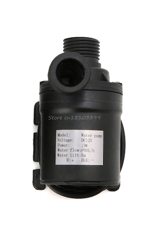 12 Volt Dalgıç Tip Mini Su Pompası Saat/800 L 8 x 5 x 6.5 Cm