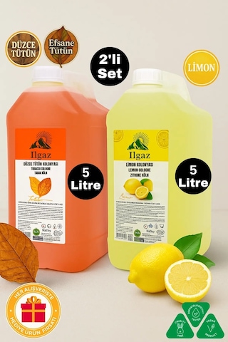 Ilgaz Limon + Tütün Kolonyası 2 x 5 L