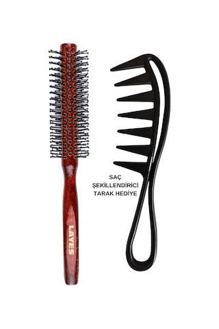 Layes Saç Fırçası + Şekillendirici Tarak