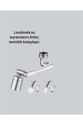 Musluk Başlığı, Çok Yönlü Dönebilen, 2 Fonksiyonlu Su Akışı Standart