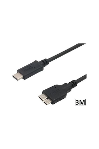 5243 Usb Type C To Micro Usb 3.0 Taşınabilir Hdd Hard Disk Kablosu 3m 3 Metre