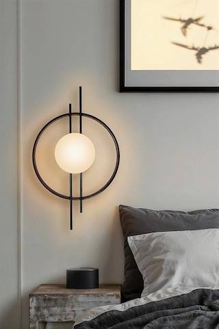 Glop Camlı Modern Ampüllü Aplik Çok Renkli