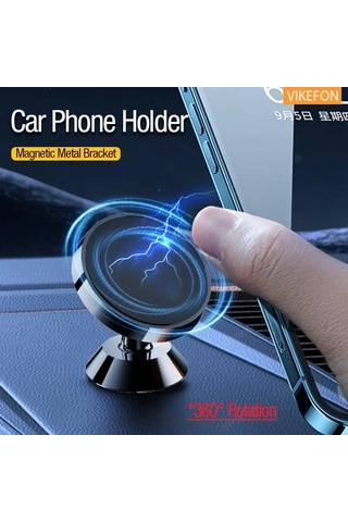 Liangmei 360 Döndür Manyetik Araç Telefonu Tutucu Standı Cep