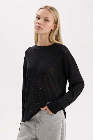 DeFacto Relax Fit Bisiklet Yaka Basic Düz Triko Kazak B9723AX24SPBK81