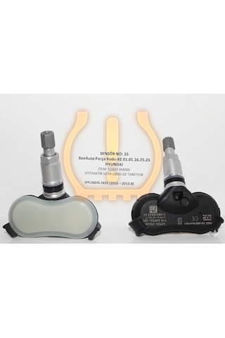 Hyundai İx35 Grubu Araçlarla Uyumlu Lastik Basınç Sensörü Oem: 52933-3m000 1 ADET