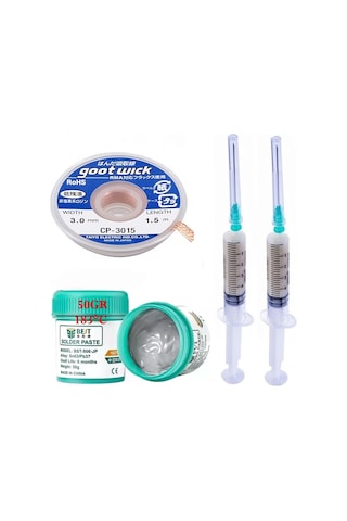 Bst-506 Krem Lehim Sıvı Lehim Solder Paste 50gr Lehim Emme Temizleme Teli 3,0mm Cp-3015 Bst-506 Krem Lehim Sıvı Lehim Solder Paste 50gr Lehim Emme Temizleme Teli 3,0mm Cp-3015