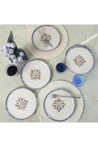 Keramika Sapphire Nordıc Pasta Tabağı 22 Cm 6 Adet 22746 Çok Renkli