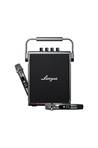 Lenyes Titan 1 Serisi Rgb Işıklı Çift Mikrofonlu Bluetooth Speaker Hoparlör V5.3 5000mah Siyah