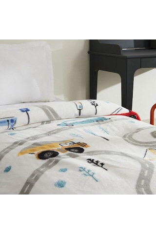 Karaca Home Young Race Tek Kişilik Battaniye Beyaz