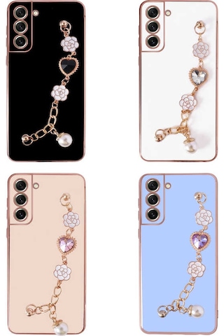 Galaxy S21 Fe Kılıf El Tutamaçlı Kamera Korumalı Zore Taka Silikon Kapak Mor
