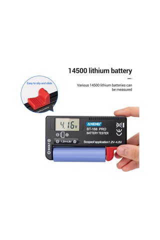 Honmex Aneng Bt-168 Pro Akıllı Pil Test Cihazı, 1.2-4.8v Aralığında Sayısal Ekranlı Pil Gücü Ve Kapasite Ölçer