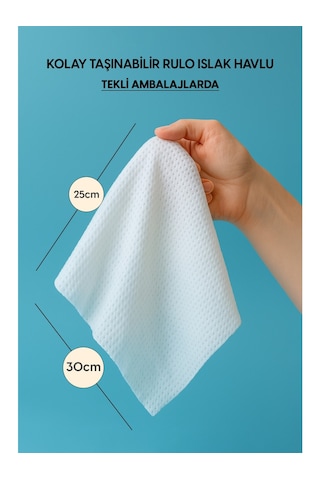 Rolox Spa - 50 Paket - Rahatlatıcı Ve Hijyenik Islak Havlu