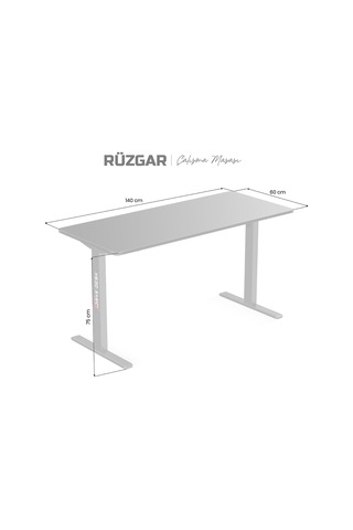 Rüzgar Çalışma Masası Siyah 140x60 Çok Renkli