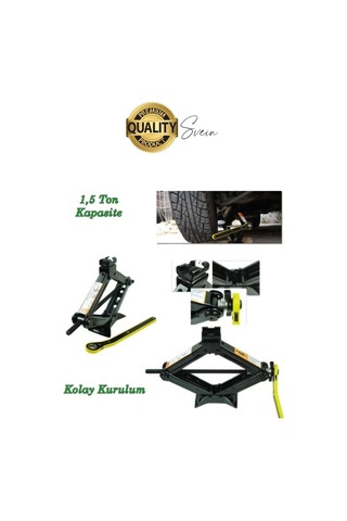 Dayanıklı Araba Kaldırma Akordiyon Tip Makas Cırcır Kollu 1.5 Ton Bijon Anahtarlı Otomobil Kriko Set