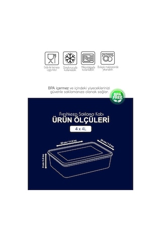 Freshkeep 6 Lı 4l Şampanya Saklama Kabı - Gıda Koruma, Mikrodalga Ve Dondurucu Uyumlu Ekru