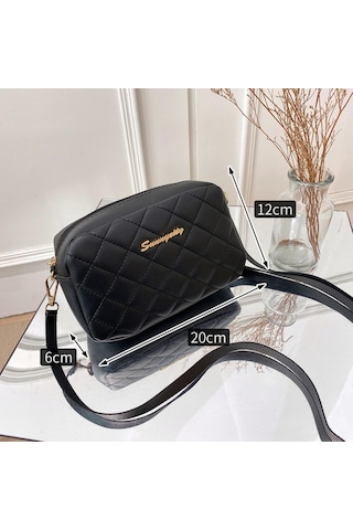 Xindoker Pembe Diamond Desenli Kamera Çantası - Tek Omuz/çapraz Çantası, Gündelik Eşyaları Taşıma, Pu Malzeme, Şık Ve Pratik