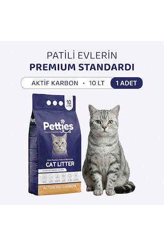 Petties Aktif Karbonlu Kedi Kumu 10 Lt