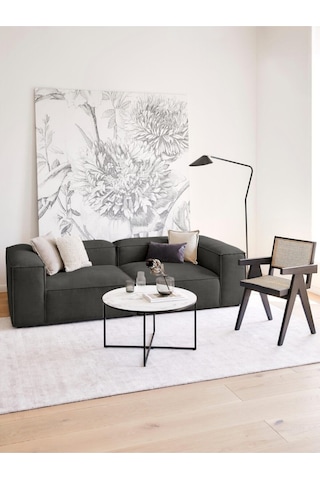 Relax Soft 2 Modül Koltuk Siyah Keten 900 Koyu Siyah